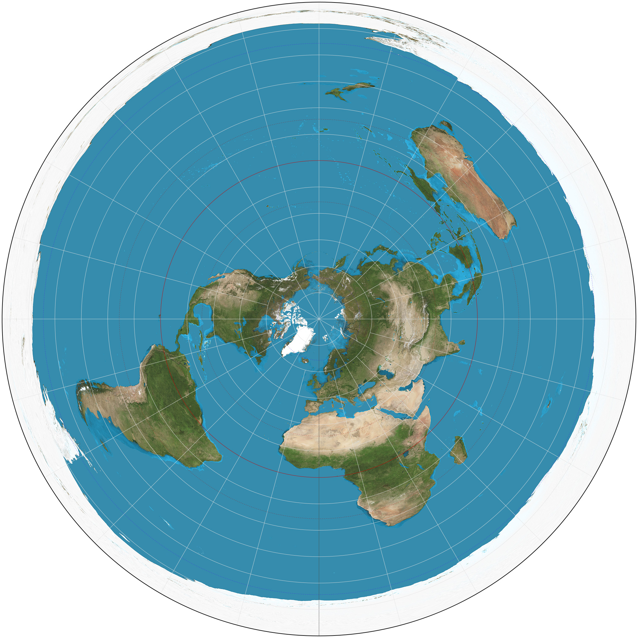 Flat Earth Map